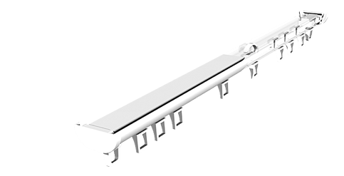 Tringle Rail Laqué Blanc Pour Rideau Avec Glisseur longueur 1.50